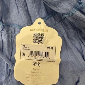 Chambray Top by Altar'd State - Light Blue